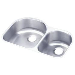 31 3/4 Inch Undermount Double Bowl Stainless Steel Kitchen Sink - Featured View view