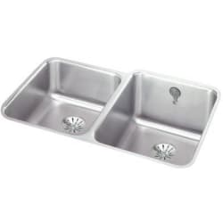 31 3/4 Inch Undermount Double Bowl Stainless Steel Sink - Featured View view