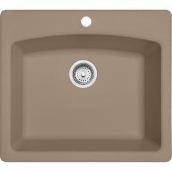 25 Inch Ellipse Granite Drop-In/Undermount Single Bowl Kitchen Sink  - Ellipse ESOY25229-1 Granite Oyster view