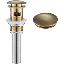 Pop Up Drain for Bathroom Sink  - Pop-Up Drain for Bathroom Sink with Overflow in Brushed Gold view