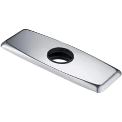 6 Inch Deck Plate For Single-Hole Mount Bathroom Faucets  - Front view