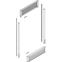 Grille Trim Kit for 1738 Series Refrigerator - Stainless - Grille Trim Kit view