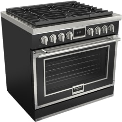 36 Inch Freestanding Dual Fuel Range  - 36 Inch Freestanding Dual Fuel Range with 6 Sealed Brass Burners view