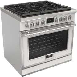 36 Inch Freestanding Dual Fuel Range  - 36 Inch Freestanding Dual Fuel Range with 6 Sealed Brass Burners view