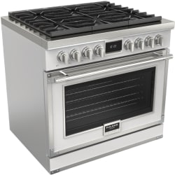 36 Inch Freestanding Dual Fuel Range  - 36 Inch Freestanding Dual Fuel Range with 6 Sealed Brass Burners view