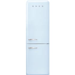 24 Inch Freestanding Bottom Mount Refrigerator  - 24 Inch '50s Style 'No Frost' Fridge-Freezer, Pastel Blue, Right Hand Hinge view