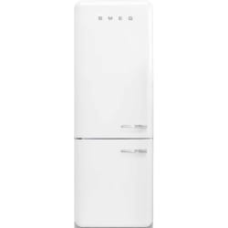 28 Inch Freestanding Bottom Mount Refrigerator - 50's Style 'No Frost' Fridge-freezer, White Left Hand Hinge Energy Efficiency Class A++ view