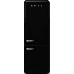 28 Inch Freestanding Bottom Mount Refrigerator - 50's Style 'No Frost' Fridge-Freezer Black, Right Hand Hinge Energy Efficiency Class A++ view