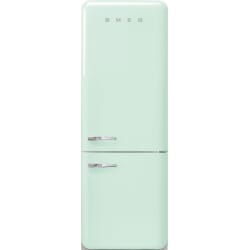 28 Inch Freestanding Bottom Mount Refrigerator  - 50's Style 'No Frost' Fridge-freezer, Pastel Green Right Hand Hinge Energy Efficiency Class A++ view
