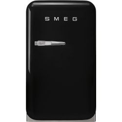 16 Inch Freestanding Compact Refrigerator - 50's Style Refrigerator, Black, Energy Efficiency Class A+++ view