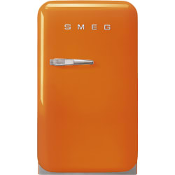 16 Inch Freestanding Compact Refrigerator  - 50's Style Refrigerator, Orange, Energy Efficiency Class A+++ view