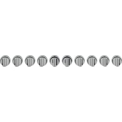 10 Pc Stainless Steel Knobs Kit for 48" Range - 10 Stainless Steel Knobs view