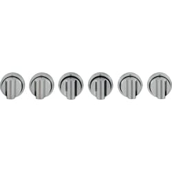 6 Pc Stainless Steel Knobs Kit for 30" Range - 6 Stainless Steel knobs view