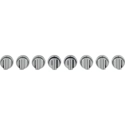 8 Pc Stainless Steel Knobs Kit for 36" Range - 8 Stainless Steel knobs view