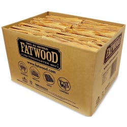 8 Pounds of Fatwood in Burlap Sack - Front View view