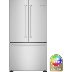 36 Inch Freestanding French Door Refrigerator  - French Door Refrigerator Bottom Mount Freezer view