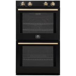 30 Inch Double Electric Wall Oven  - Vomero 30-Inch Double Wall Oven, Black, 10 cu.ft Total Capacity, 7100W Convection, Mechanical Controls, Manuel Steam Clean view