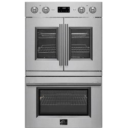 Asti 30 Inch French Door & Chef Door Double Electric Wall Oven  - Atsi 30 Inch French Door & Chef Door Double Electric Wall Oven in Front View view