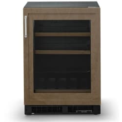 24 Inch Panel Ready Undercounter Beverage Center  - 24 Inch Custom Panel Glass Door Beverage Center view