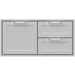 42 Inch Double Drawer and Storage Door Combination: Stainless Steel - 42 Inch Double Drawer and Storage Door Combination view