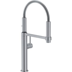 Single Handle Satin Nickel Pulldown Kitchen Faucet - Single Handle Pulldown Kitchen Faucet with Dual Spray Function view