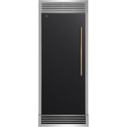 28 Inch Built-In Convertible Refrigerator/Freezer  - Maderno 28" Built-In Convertible Refrigerator in Black, 13.6 cu. ft. Left Swing view