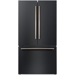 36 Inch Freestanding French Door Refrigerator  - Rivello 36 Inch French Door Refrigerator in Black view