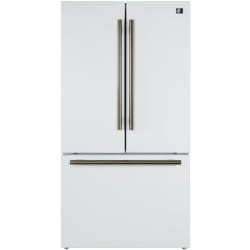 36 Inch Freestanding French Door Refrigerator  - Rivello 36 Inch French Door Refrigerator in White view
