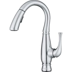 Single Hole Pull-Down Prep Kitchen Faucet - Stainless Steel Main View view