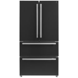 36 Inch Counter Depth Freestanding 4-Door French Door Refrigerator  - 36 Inch Counter Depth Freestanding 4-Door French Door Refrigerator in Front View view