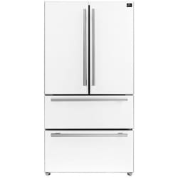36 Inch Counter Depth Freestanding 4-Door French Door Refrigerator  - 36 Inch Counter Depth Freestanding 4-Door French Door Refrigerator in Front View view