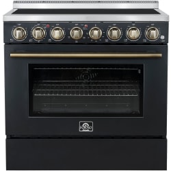 36 Inch Freestanding Electric Range  - Paolo 36 Inch Black Freestanding Electric Range view