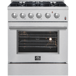 30 Inch Freestanding Dual Fuel Range  - Marco 30-inch Dual Fuel Range Stainless Steel in Front View view