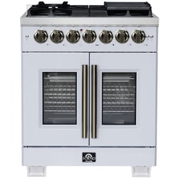 30 Inch Freestanding French Door Dual Fuel Range  - Capriasca 30-Inch Freestanding French Door Dual Fuel Range view