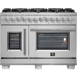 Freestanding French Door Dual Fuel Range  - 48 Inch Freestanding French Door Dual Fuel Range in Front View view