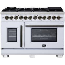 48 Inch Freestanding French Door Dual Fuel Range  - Forno Capriasca 48-Inch Freestanding French Door Dual Fuel Range view
