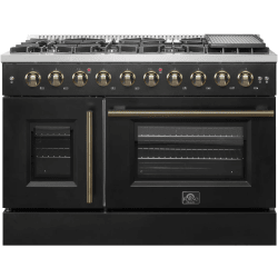 48 Inch Freestanding French Door Gas Range  - Galiano 48″ Freestanding French Door Gas Range in Front View view
