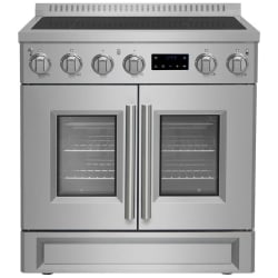 30 Inch Freestanding French Door Induction Range  - Torino 30 Inch French Door Induction Range with Air Fryer and True Convection Oven view