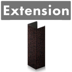 61 Inch Extended Chimney and Crown - Copper Chimney Extension view