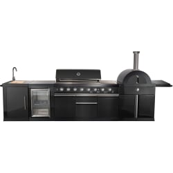 第一ネット Forno BTU 87,600 with Kitchen Outdoor Inch 145 FODKT2551BLK バーベキュー・調理用品