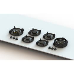 48 Inch Modular Gas Cooktop - 6 Burner Foessa Brass view