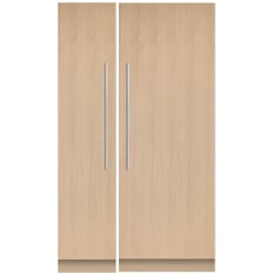 Side-by-Side Column Refrigerator & Freezer Set with 30 Inch Refrigerator and 18 Inch Freezer Panel Ready - Panel Ready Columns Professional Round Handle view