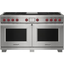 60 Inch Freestanding Dual-Fuel Smart Range  - 60" Dual Fuel Range - 6 Burners, Infrared Charbroiler and Infrared Griddle view