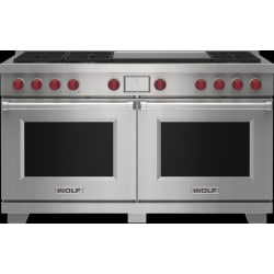 60 Inch Freestanding Dual-Fuel Smart Range - 60" Dual Fuel Range - 6 Burners and Infrared Dual Griddle view