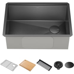 27 Inch Kore™ Undermount Workstation Single Bowl Kitchen Sink - 27 Inch Kore™ Undermount Workstation Single Bowl Kitchen Sink with 5-Piece Sink Kit view