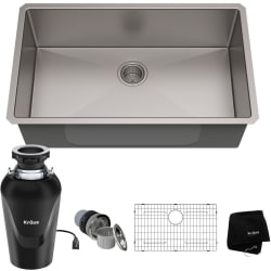 32 Inch Undermount Single Bowl Kitchen Sink - 32 Inch Undermount Single Bowl Kitchen Sink with WasteGuard™ Garbage Disposal view