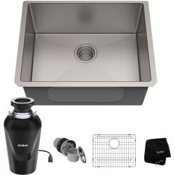 23 Inch Undermount Single Bowl Kitchen Sink - 23 Inch Undermount Single Bowl Kitchen Sink with WasteGuard™ Garbage Disposal view