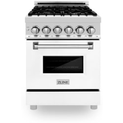 24 Inch Freestanding Dual Fuel Range - Front view