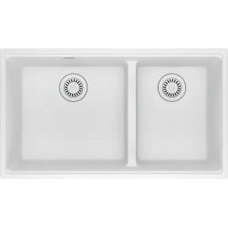 33 Inch Undermount Double Basin Granite Kitchen Sink - Maris Undermount Sink view