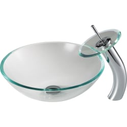 16 1/2 Inch Crystal Clear Glass Vessel Sink - 16 1/2 Inch Crystal Clear Glass Vessel Sink view
